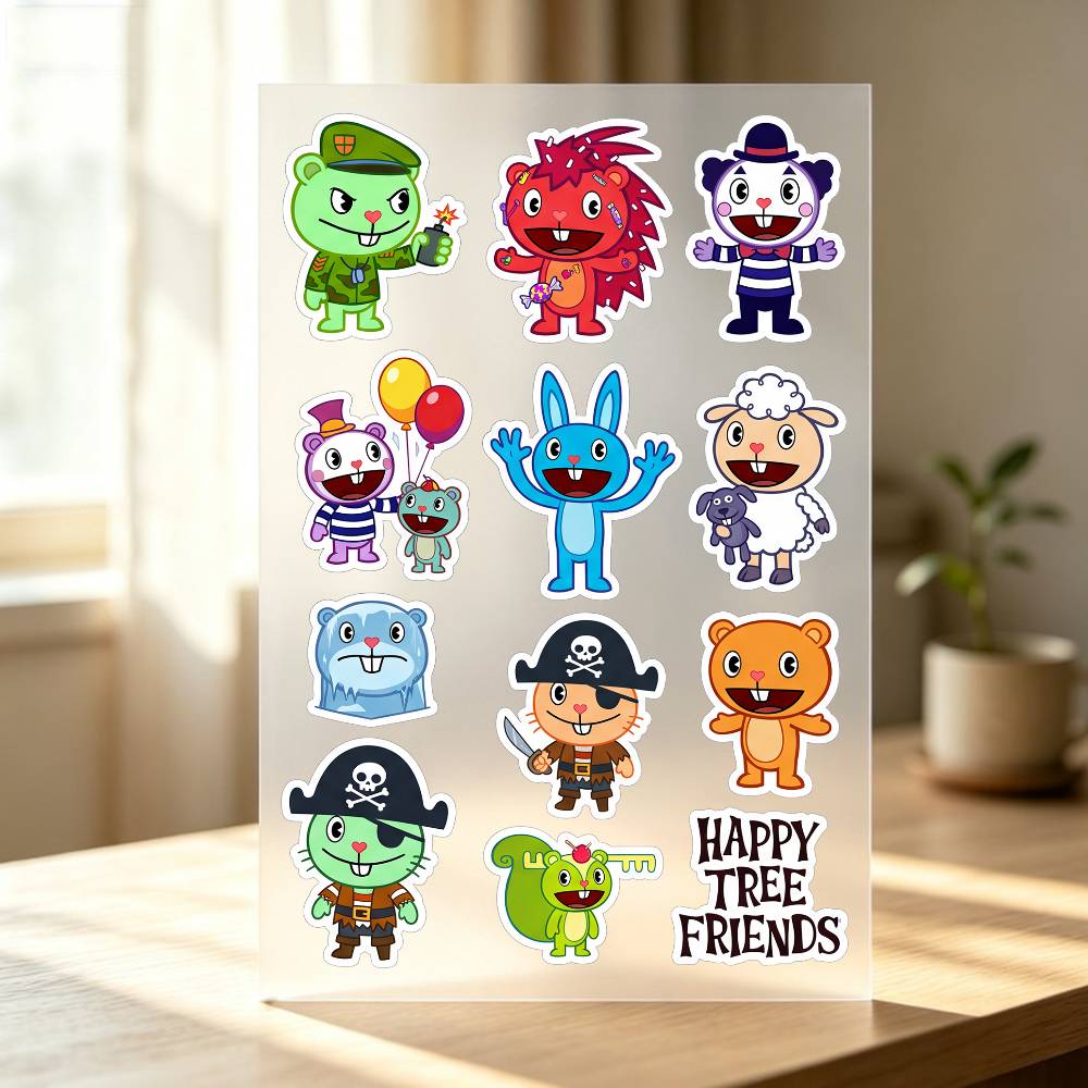 Laptop Accessories Wallpaper - Happy T-ree F-rien-ds Aufkleber für Karosserie,