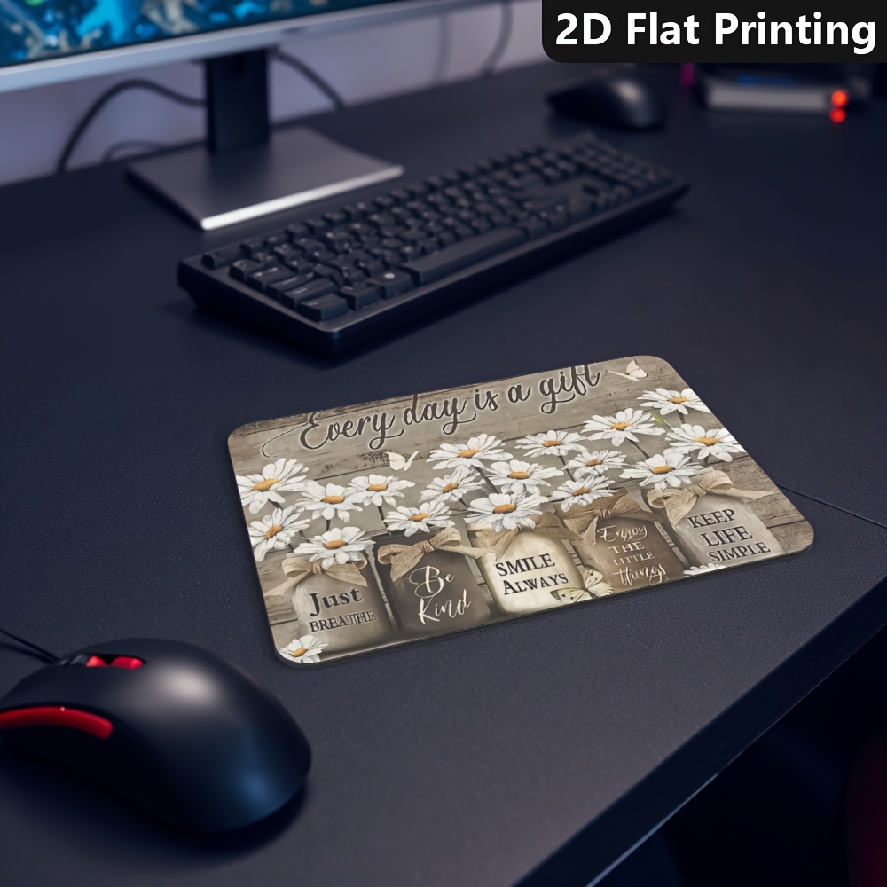 Laptop Accessories Brand - Marken-Mauspad mit inspirierendem Zitat, langlebig, rutschfest,