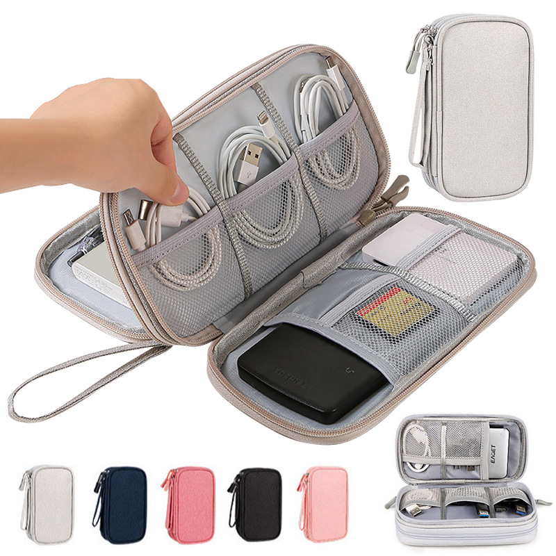 Cable Management Bag - Mehrfarbige Tragbare Reise-Digitaltasche - Elektronik-Kabelorganizer für