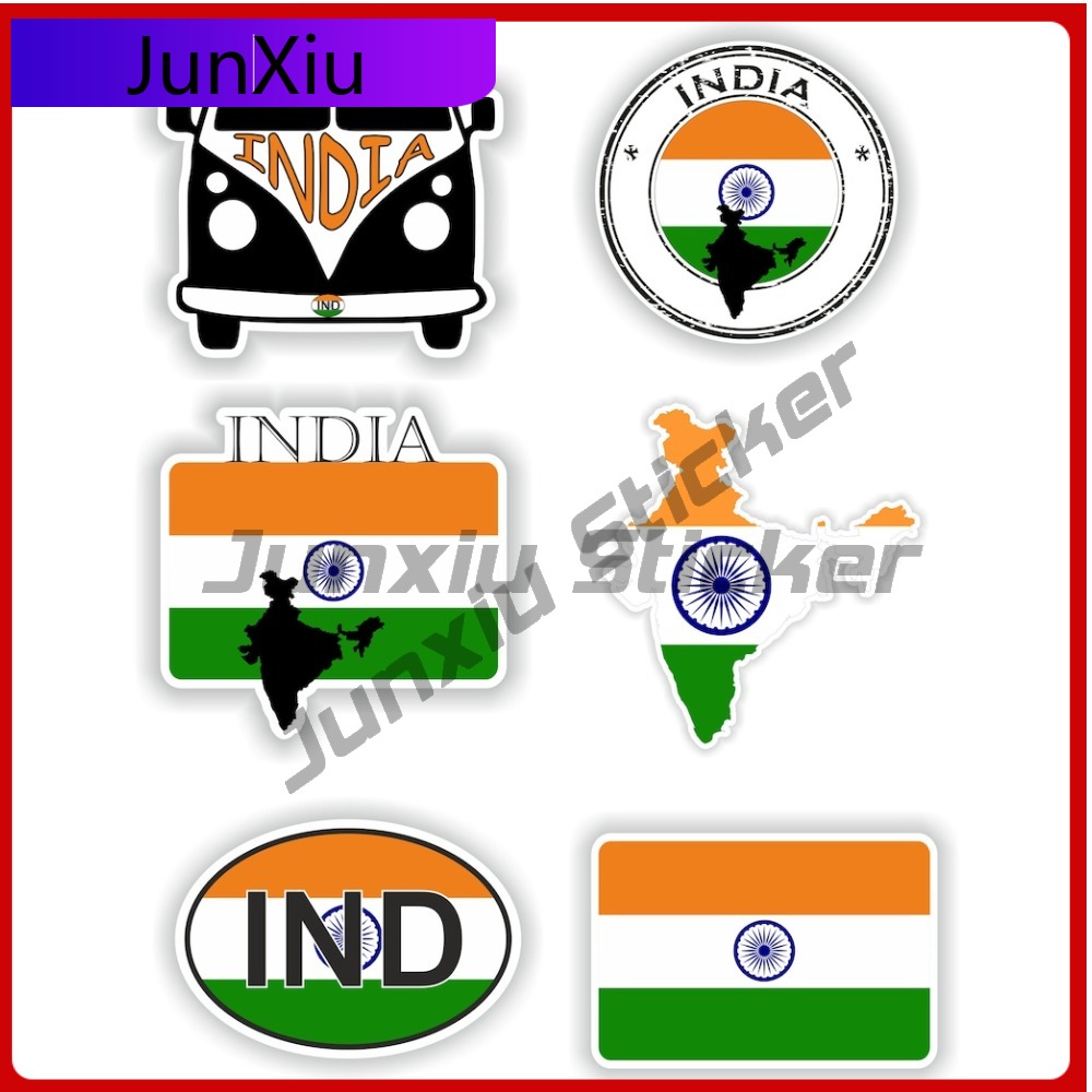 Laptop Accessories India - India-Set, lustiger UV-beständiger Aufkleber für Laptops,