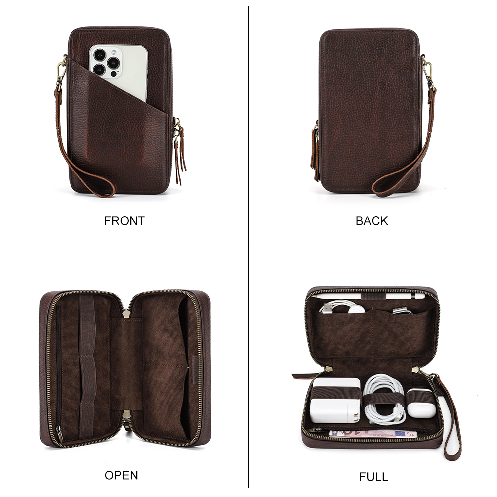 Echtes Leder Tragbare USB Date – Cable Management Bag Bewertung und Preis