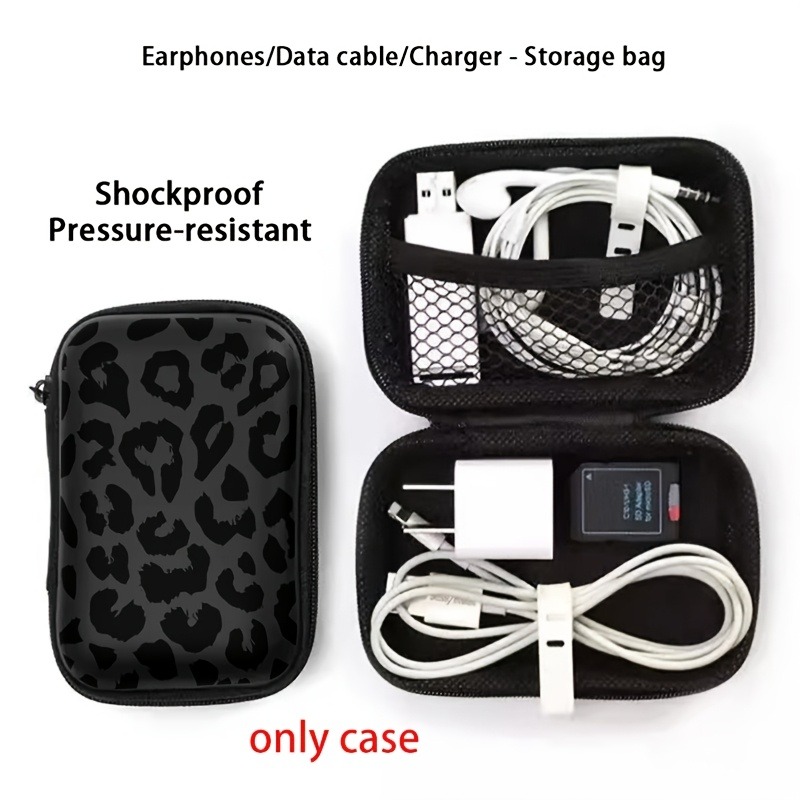 Schwarze Leopardenmuster EVA H – Cable Management Bag Bewertung und Preis