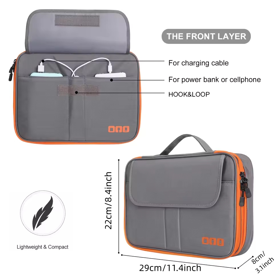 Reise-Doppelschicht-Digital-Au – Cable Management Bag Bewertung und Preis